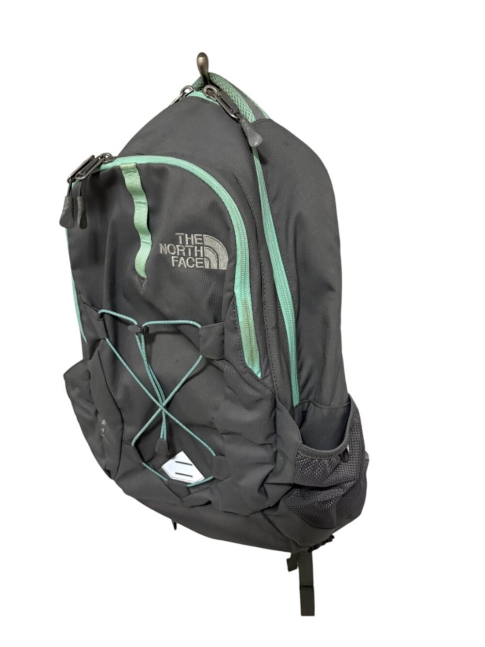 The North Face Backpack Gray Green FlexVent Daypack Laptop Bag - Picture 2 of 8